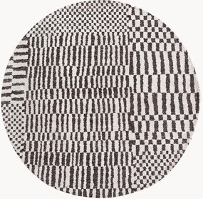 Tappeto rotondo jacquard lavabile da interno-esterno Berber