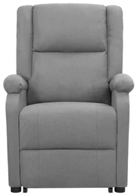 Poltrona alzapersona grigio chiaro tessuto