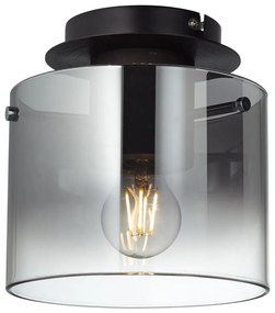 Brilliant - Plafoniera BETH 1xE27/60W/230V diam. 20 cm nero/fumé