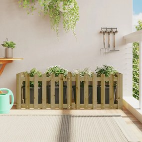 Fioriera Da Giardino Recinzione 150x50x50cm İn Pino Impregnato /
