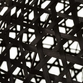 Lampada da soffitto in bambù nero con paralume in bambù ø 35 cm - Casa Selección