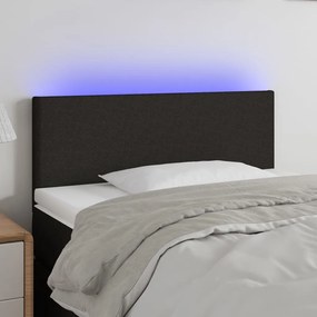 Testiera A Led Nera 80x5x78/88 Cm İn Tessuto /