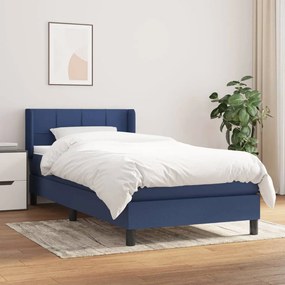 Giroletto A Molle Con Materasso Blu 100x200 Cm İn Tessuto /