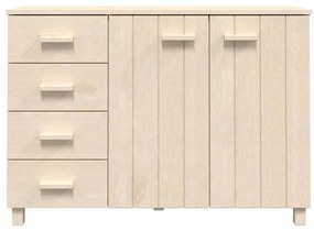 Credenza hamar miele 113x40x80 cm in legno massello di pino