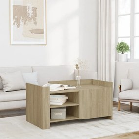 Tavolino Salotto Rovere Sonoma 100x50x50cm İn Legno Multistrato /