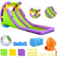 Happy Hop Scivolo Gonfiabile per Bambini con Piscina 600x215x255cm PVC cod 11360