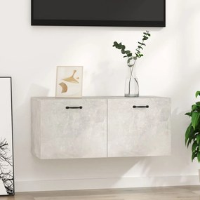 Mobile A Parete Grigio Cemento 80x36,5x35 Cm Legno Multistrato /