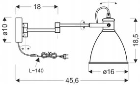Lampada da muro ESPERA 1xE27/40W/230V