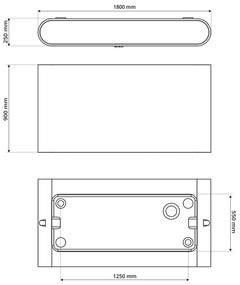 Applique LED 12W Bidirezionale IP65 CCT Bianco Variabile