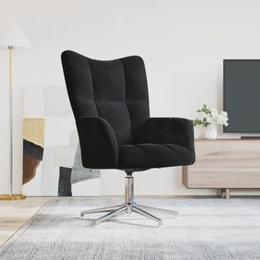 Sedia Relax Nera İn Velluto /