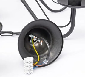 Lampadario a catena MALBO 8xE14/10W/230V nero