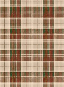 Mindthegap Carta da parati Countryside Plaid - Leather/ Green/ Yellow