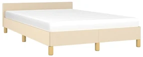 Giroletto con testiera crema 120x200 cm in tessuto