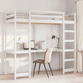 Giroletto Soppalco Senza Materasso Bianco 75x190cm Legno Pino /