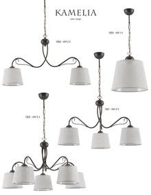 Jupiter 1361 - KM 3 V - Lampadario a sospensione con catena KAMELIA 3xE27/60W/230V