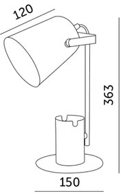 Lampada da tavolo ROLIG 1xE27/25W/230V nero