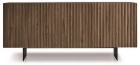 Madia in legno 180 cm 3 ante Antracite e teak con 2 piedini - RONDA