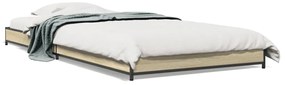 Giroletto Rovere Sonoma 90x190cm İn Legno Multistrato E Metallo /