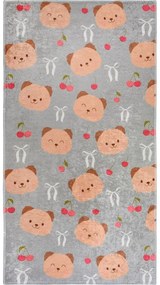 Tappeto per bambini grigio e marrone lavabile 80x150 cm Cute Teddies – Vitaus