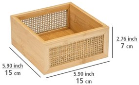 WENKO 25601100 - Vassoio per vasca da bagno ALLEGRE 15x7 cm, marrone