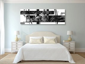 Quadro su tela – Astrazione di lusso in bianco e nero