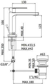 Paffoni Tango TA071 Miscelatore lavabo senza scarico cromo