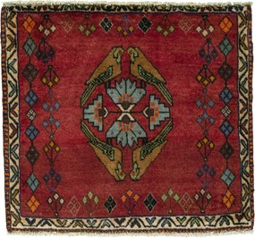 Shiraz Tappeto persiano 70x60 Rosso (Iran) Annodato A Mano