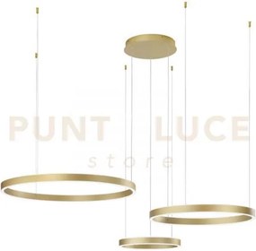 Lampadario a sospensione led akrobat 3 cerchi nera 180w 20620lm cct...
