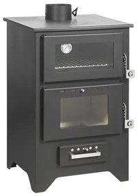 Stufa A Legna Con Forno Silvia Nera 14,6 Kw L50,5xp58,5xh90,5