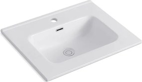 Lavabo incasso 60 cm per mobili in ceramica bianca | Litos-K7060 - KAMALU