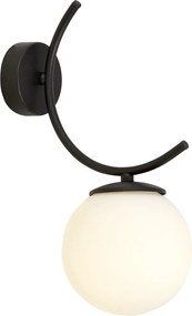 Applique da Parete in Acciaio e Vetro BOSTON Nero E14