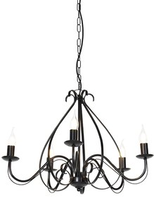 Lampadario classico nero 5 luci - Giuseppe 5