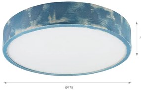 Brilagi - Plafoniera PINO 3xE27/15W/230V in pino/blu Ø 47,5 cm