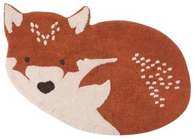 Tappeto in cotone marrone castagno, 70 x 110 cm Little Wolf - Nattiot