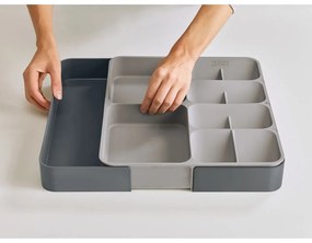 Organizzatore per cassetti da cucina grigio DrawerStore - Joseph Joseph