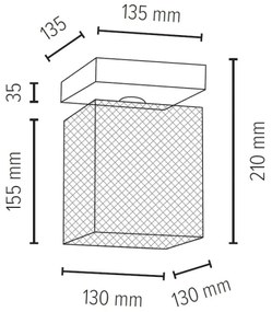 Spot-Light 8175174 - Plafoniera NORMAN WOOD 1xE27/25W/230V quercia opaco