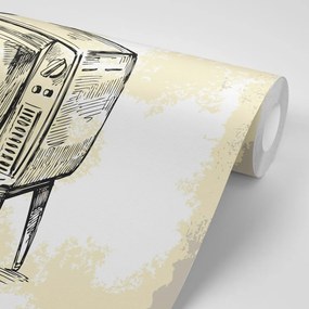 Carta da parati – Televisore retrò