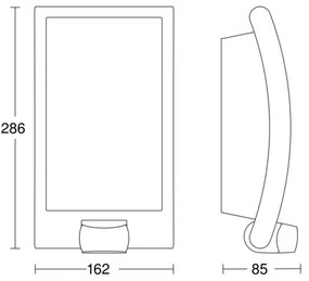 Steinel 009816 - Applique da esterno con sensore L 22 S 1xE27/60W/230V
