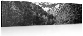 Quadro su tela – Paesaggio montano in bianco e nero