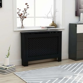 Copertura Per Radiatore Nera 112x19x81,5 Cm İn Mdf /