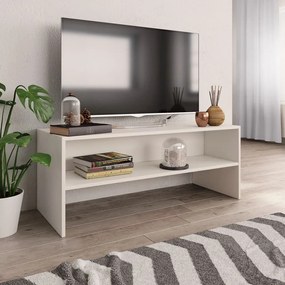Mobile Porta TV Bianco 100x40x40 cm in Legno Multistrato