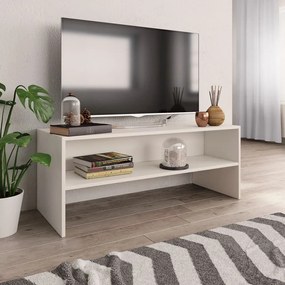 Mobile Porta Tv Bianco 100x40x40 Cm İn Legno Multistrato /