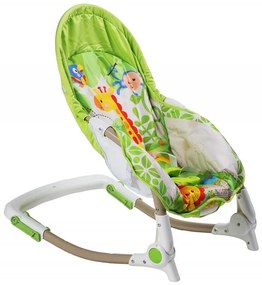 Sedia a dondolo per bambini ECOTOYS in verde con melodie