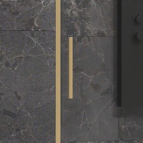 Porta doccia 110 cm oro spazzolato altezza 200h | KLA4000G - KAMALU