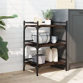 Carrello cucina rovere marrone 50x35x75,5 cm legno multistrato