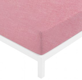 Lenzuolo con angoli matrimoniale corallo cotone