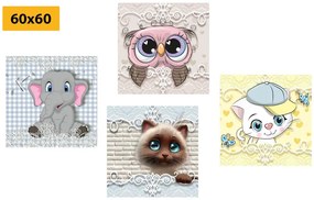 Set di quadri – Animali in versione per bambini