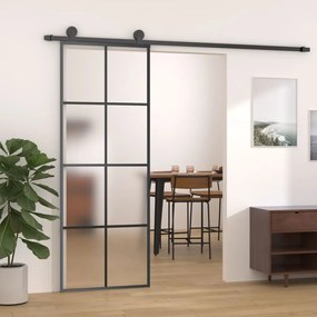 Porta Scorrevole Con Ferramenta 76x205cm Vetro Esg Alluminio /