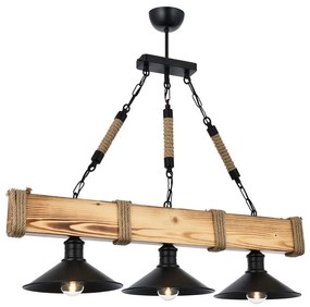 Lampada a sospensione in legno di carpino Kütük Yanık - Opviq lights