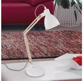 Eglo 901294 - Lampada da tavolo TORONA 1 1xE14/28W/230V bianco